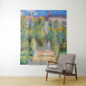Claude Monet - Der Künstlergarten in Vetheuil Wandteppich (Beispiel)