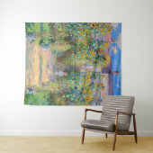 Claude Monet - Der Künstlergarten in Vetheuil Wandteppich (Beispiel (Horizontal))