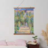 Claude Monet - Der Künstlergarten in Vetheuil Wandteppich Mit Holzrahmen (Schlafzimmer)