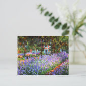 Claude Monet Der Künstlergarten von Giverny Postkarte (Stehend Vorderseite)