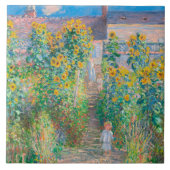 Claude Monet, Der Künstlergarten von Vétheui 1881 Fliese (Vorderseite)
