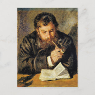 Claude Monet (Der Leser) von Renoir Postkarte