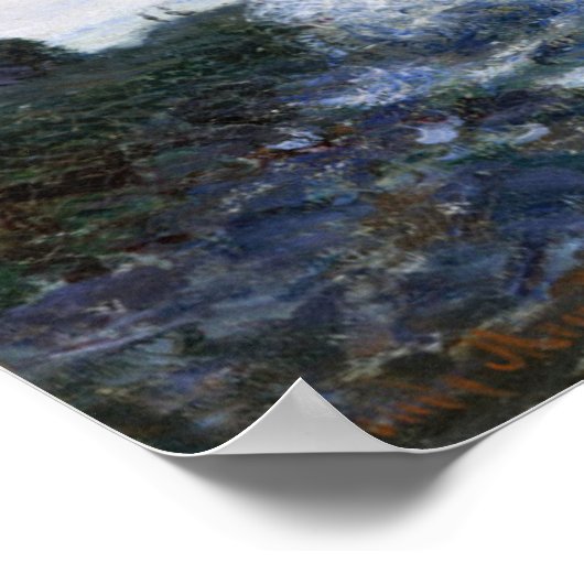 Claude Monet | Der Manneporte Etretat Poster (Ecke)