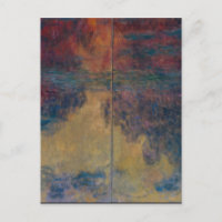 Claude Monet - Der Seerosenteich im Abend