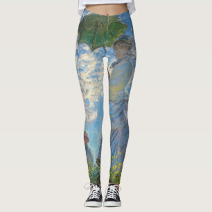 Claude Monet - Der Spaziergang, Frau mit Sonnensch Leggings