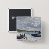 Claude Monet | der Strand bei Sainte-Adresse Button (Vorne & Hinten)