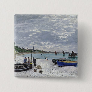 Claude Monet der Strand bei Sainte-Adresse Button