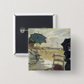 Claude Monet | der Strand bei Trouville, 1870 Button (Vorne & Hinten)