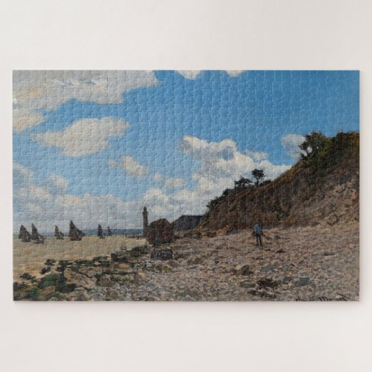 Claude Monet – Der Strand in Honfleur Puzzle (Horizontal)