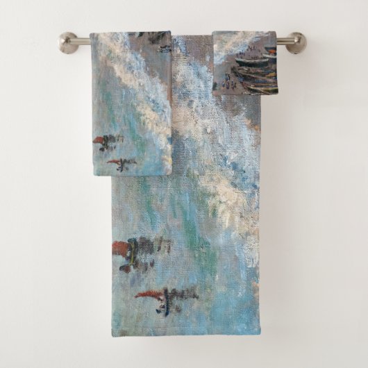 Claude Monet - Der Strand von Etretat Badhandtuch Set (Insitu)