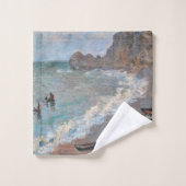 Claude Monet - Der Strand von Etretat Badhandtuch Set (Waschlappen)