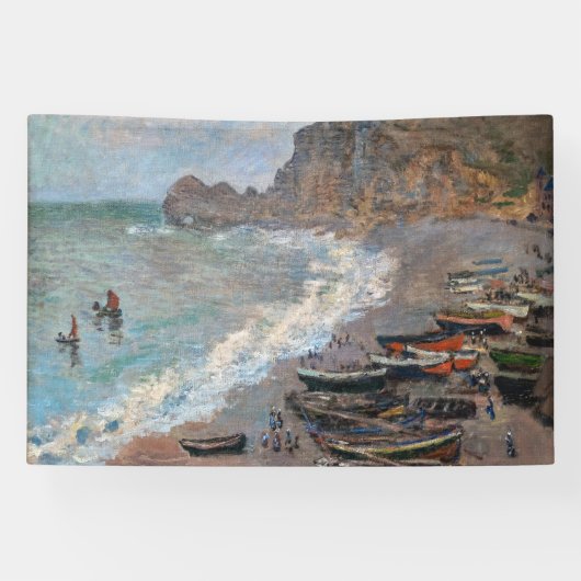 Claude Monet - Der Strand von Etretat Banner (Horizontal)