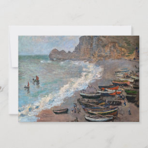 Claude Monet - Der Strand von Etretat Einladung