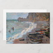 Claude Monet - Der Strand von Etretat Einladung (Vorne/Hinten)
