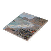 Claude Monet - Der Strand von Etretat Fliese (Seite)
