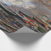 Claude Monet - Der Strand von Etretat Geschenkpapier (Ecke)