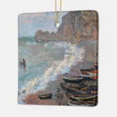 Claude Monet - Der Strand von Etretat Keramikornament (Links)