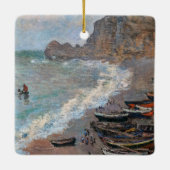 Claude Monet - Der Strand von Etretat Keramikornament (Rückseite)