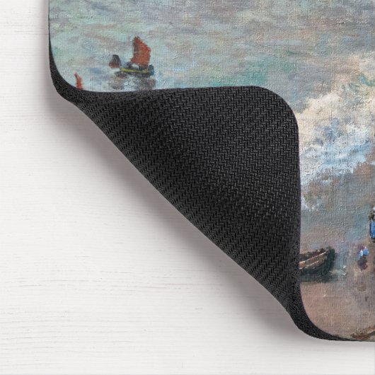 Claude Monet - Der Strand von Etretat Mousepad (Ecke)