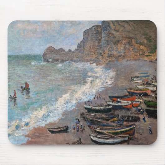 Claude Monet - Der Strand von Etretat Mousepad (Vorne)