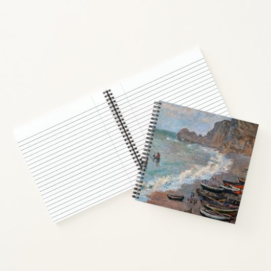 Claude Monet - Der Strand von Etretat Notizblock (Innenseite)