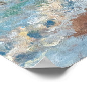 Claude Monet - Der Strand von Etretat Poster (Ecke)