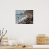 Claude Monet - Der Strand von Etretat Poster (Küche)