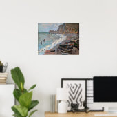 Claude Monet - Der Strand von Etretat Poster (Heimbüro)