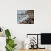 Claude Monet - Der Strand von Etretat Poster (Heimbüro)