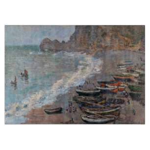 Claude Monet - Der Strand von Etretat Schneidebrett