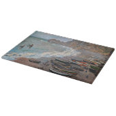 Claude Monet - Der Strand von Etretat Schneidebrett (Ecke)
