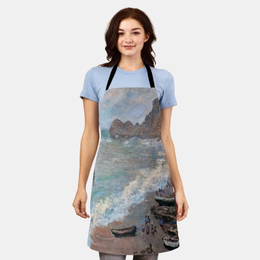 Claude Monet - Der Strand von Etretat Schürze (Getragen)