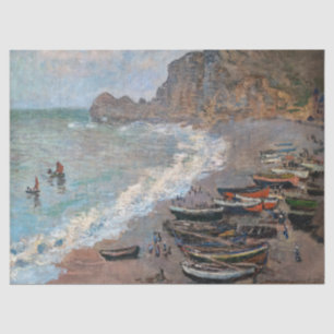 Claude Monet - Der Strand von Etretat Seidenpapier