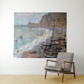 Claude Monet - Der Strand von Etretat Wandteppich (Beispiel (Horizontal))
