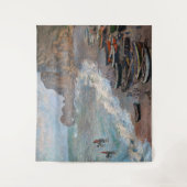 Claude Monet - Der Strand von Etretat Wandteppich (Vorderseite)