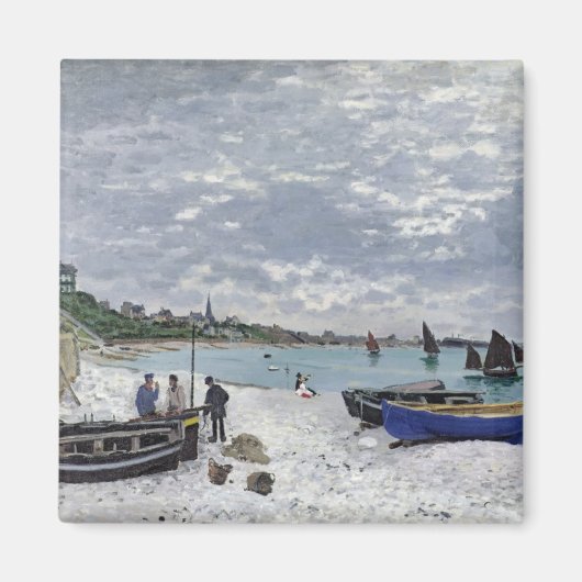 Claude Monet | Der Strand von Sainte-Adresse Magnet (Vorne)