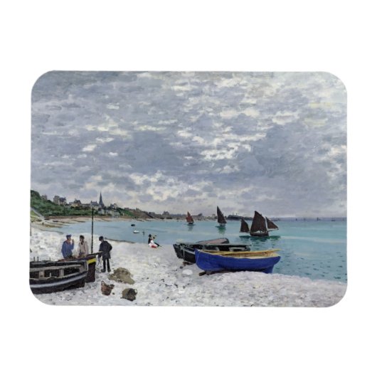 Claude Monet | Der Strand von Sainte-Adresse Magnet (Horizontal)