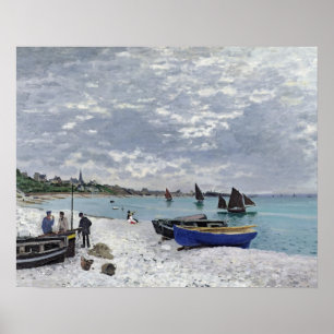 Claude Monet Der Strand von Sainte-Adresse Poster