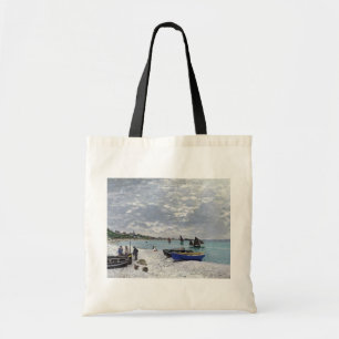 Claude Monet Der Strand von Sainte-Adresse Tragetasche