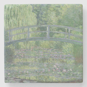 Claude Monet   Der Wasserlilie-Teich: Grüne Harmon Steinuntersetzer