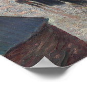 Claude Monet - Die Abfahrt der Boote, Etretat Poster (Ecke)