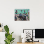 Claude Monet - Die Abfahrt der Boote, Etretat Poster (Heimbüro)