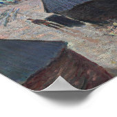 Claude Monet - Die Abfahrt der Boote, Etretat Poster (Ecke)