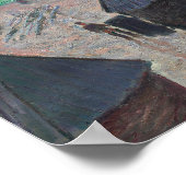 Claude Monet - Die Abfahrt der Boote, Etretat Poster (Ecke)
