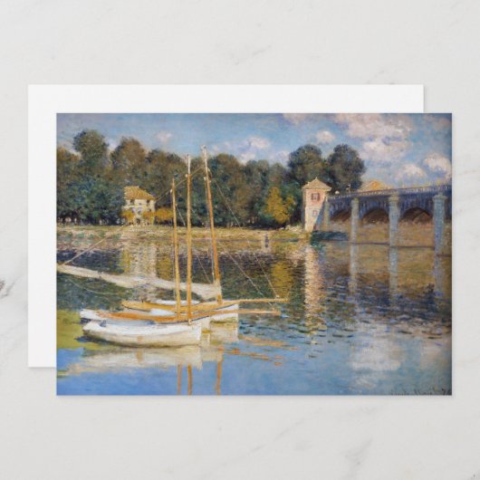 Claude Monet - Die argentinische Brücke Einladung (Vorne/Hinten)