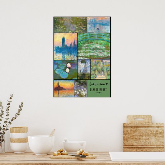 Claude Monet - Die berühmtesten Gemälde Poster (Küche)