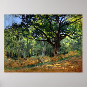 Claude Monet die Bodmer Eiche, Fontainebleau-Wald Poster