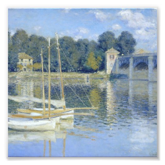 Claude Monet - Die Brücke bei Argenteuil Fotodruck (Vorne)