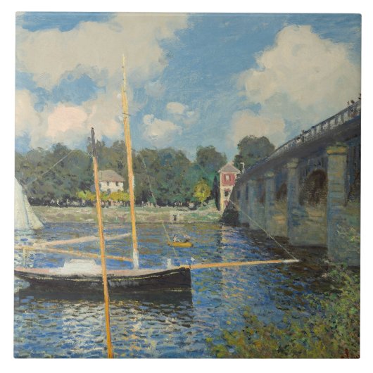 Claude Monet | die Brücke in Argenteuil Fliese (Vorderseite)