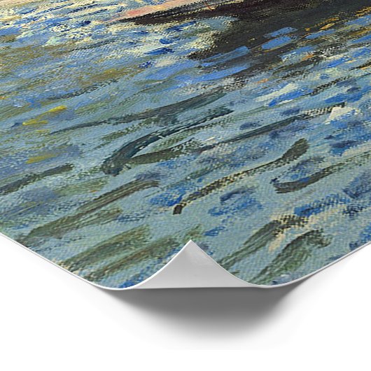 Claude Monet | Die Brücke in Argenteuil Poster (Ecke)